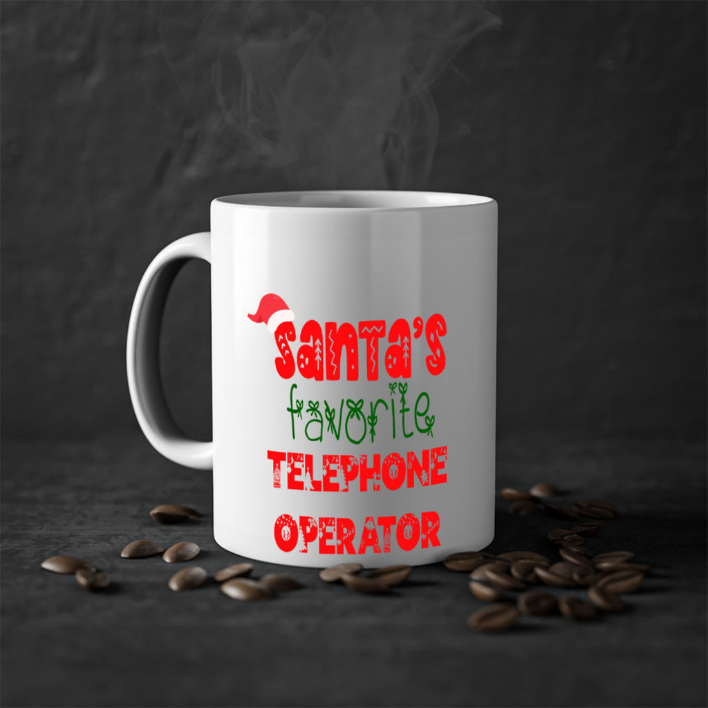 santas favorite telephone operator style 1120#- christmas-Mug / Coffee Cup