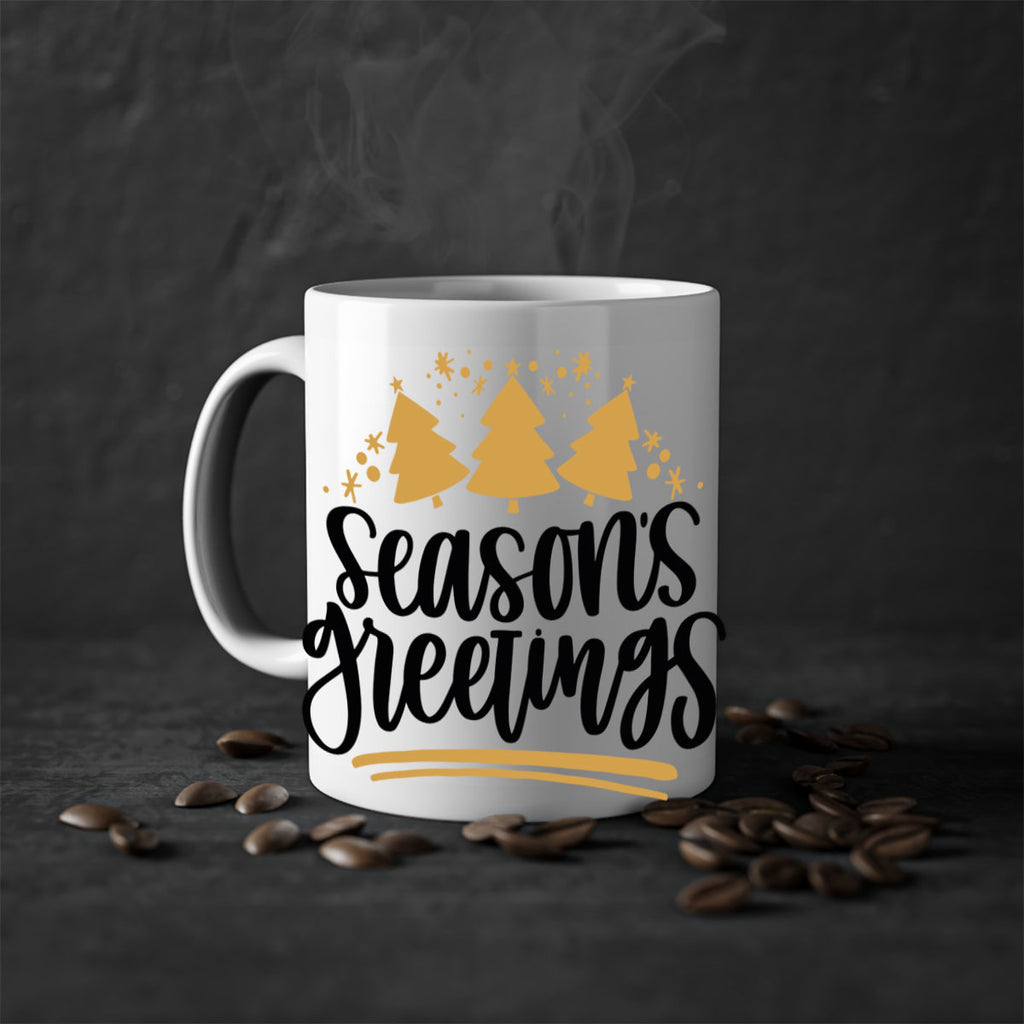 season greetings gold 51#- christmas-Mug / Coffee Cup