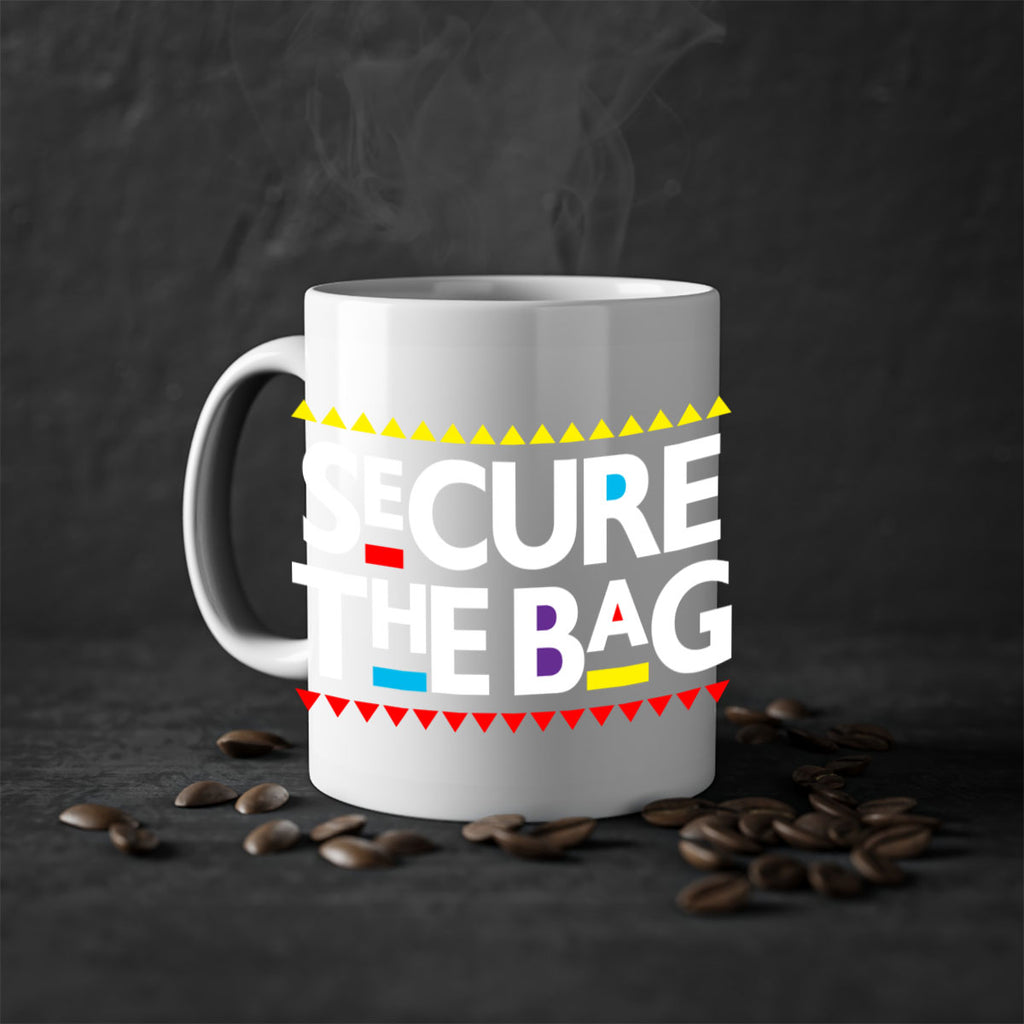 secure the bag 39#- black words - phrases-Mug / Coffee Cup