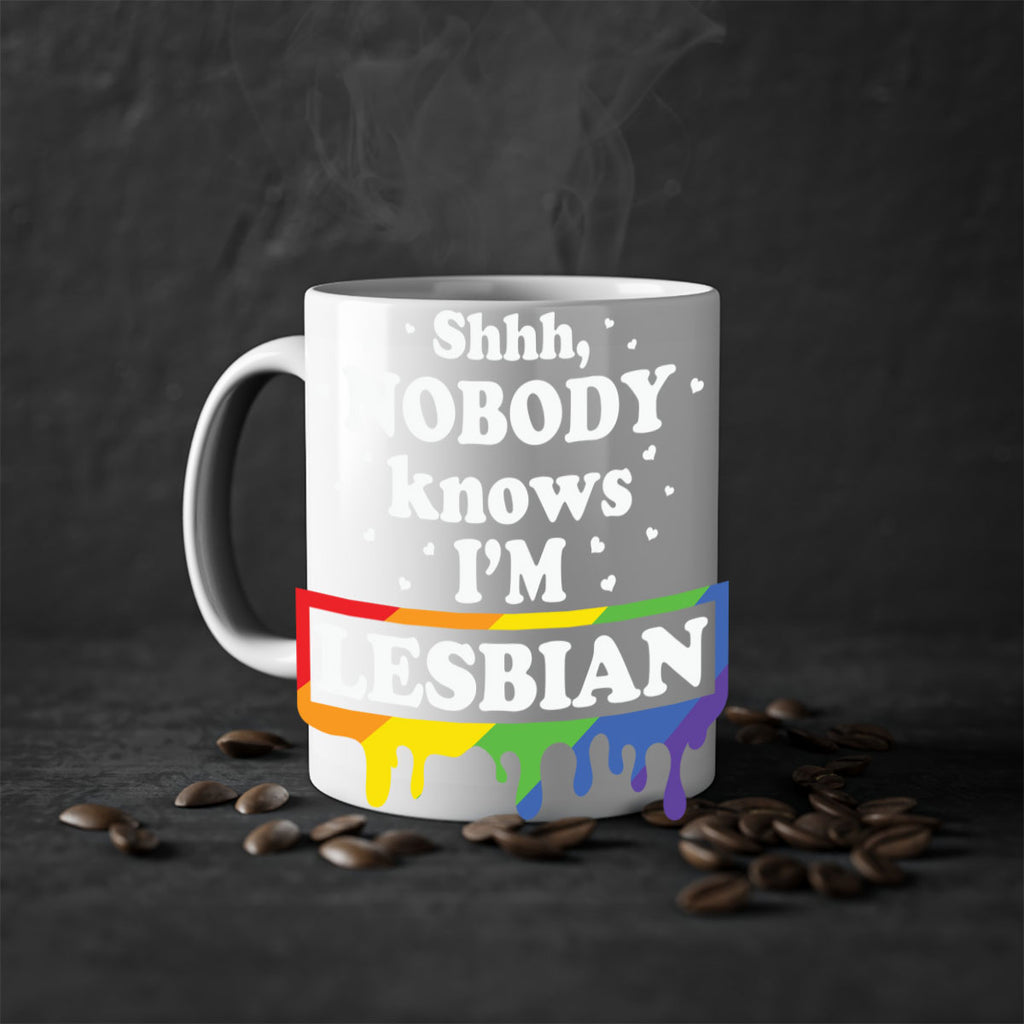 shhh nobody knows im a lgbt 21#- lgbt-Mug / Coffee Cup