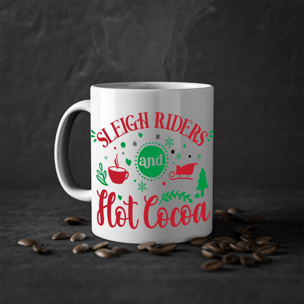 sleigh riders and hot cocoa style 1176#- christmas-Mug / Coffee Cup