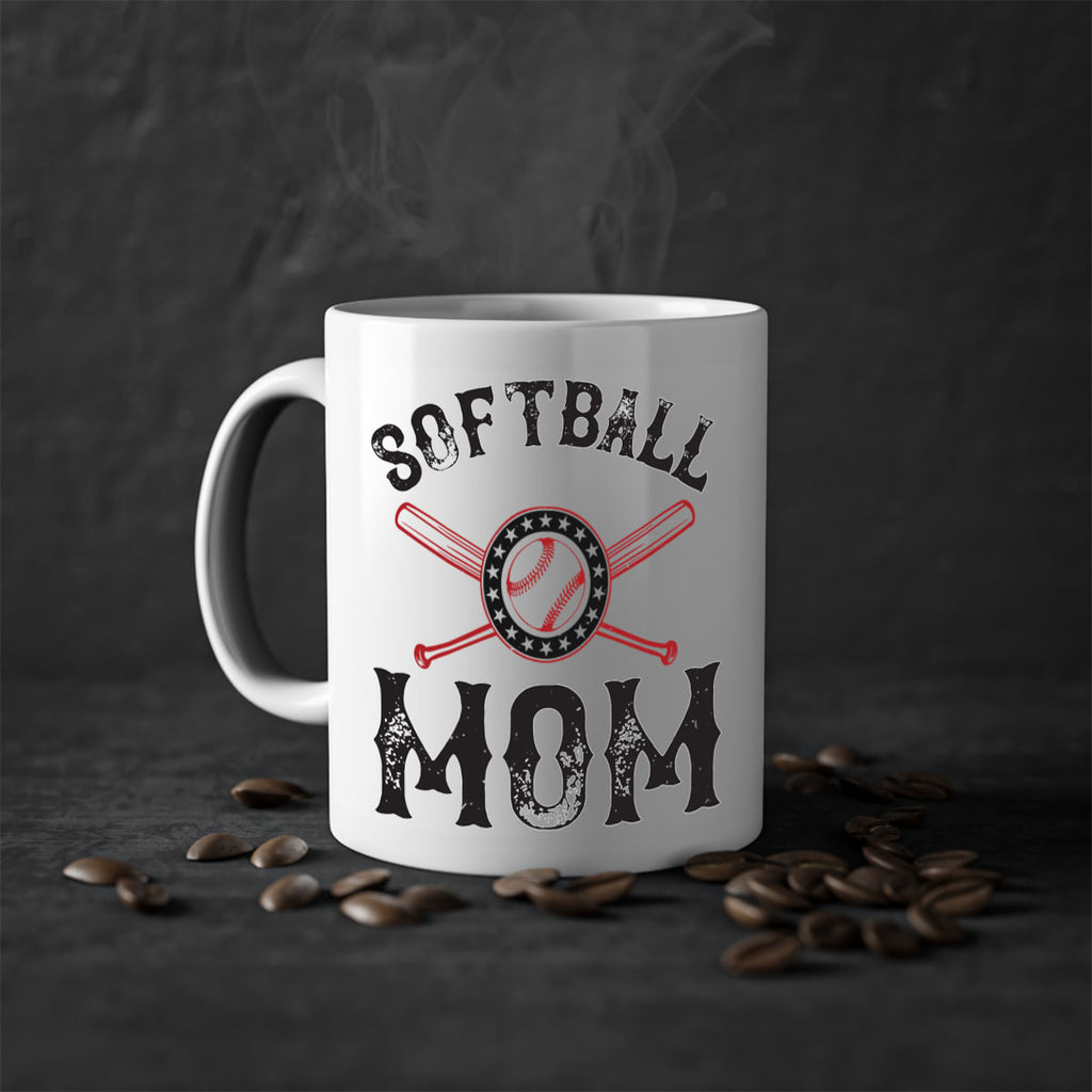 softball mom 66#- mom-Mug / Coffee Cup