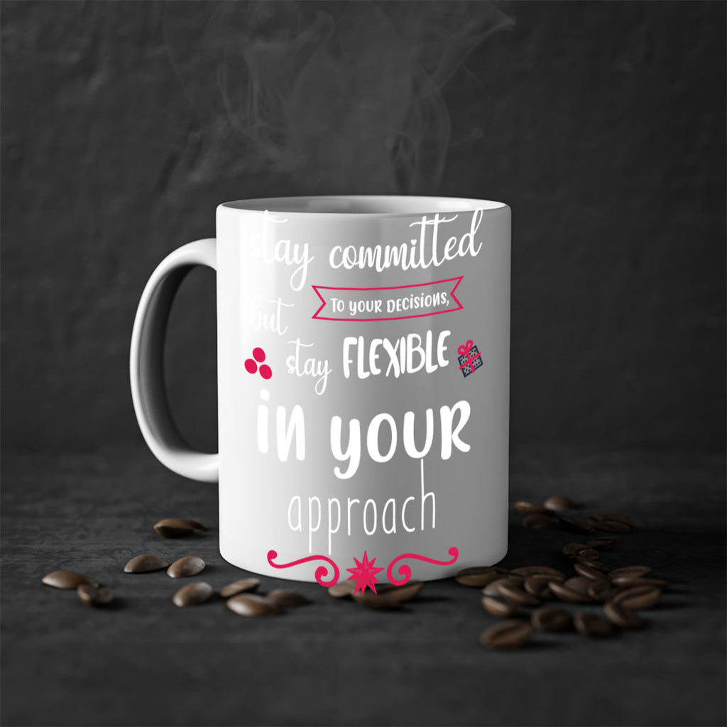 stay committed to your decisions, but stay flexible in your approach style 1182#- christmas-Mug / Coffee Cup