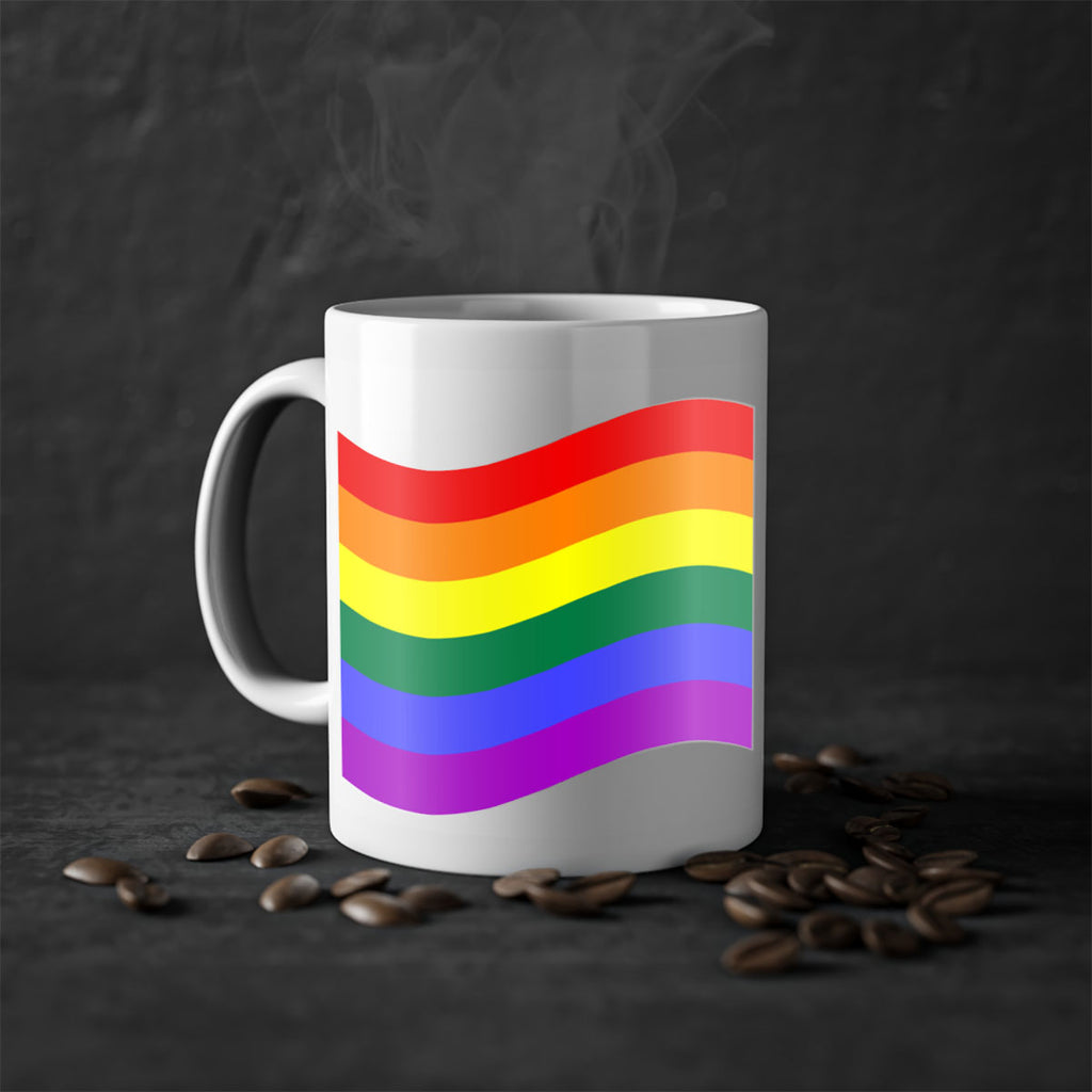 wavy rainbow flag 1#- lgbt-Mug / Coffee Cup