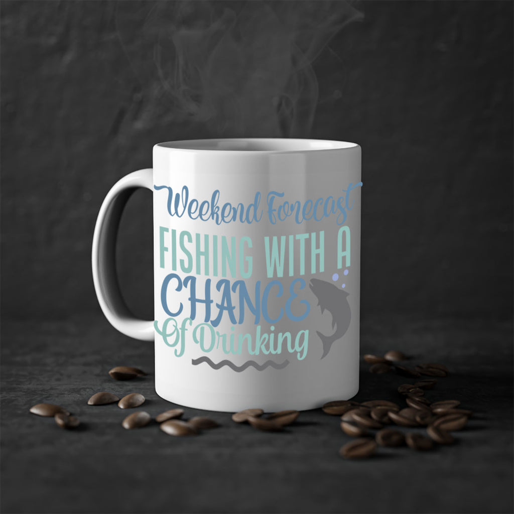 weekend forecast fishing with a chance of drinking 193#- fishing-Mug / Coffee Cup