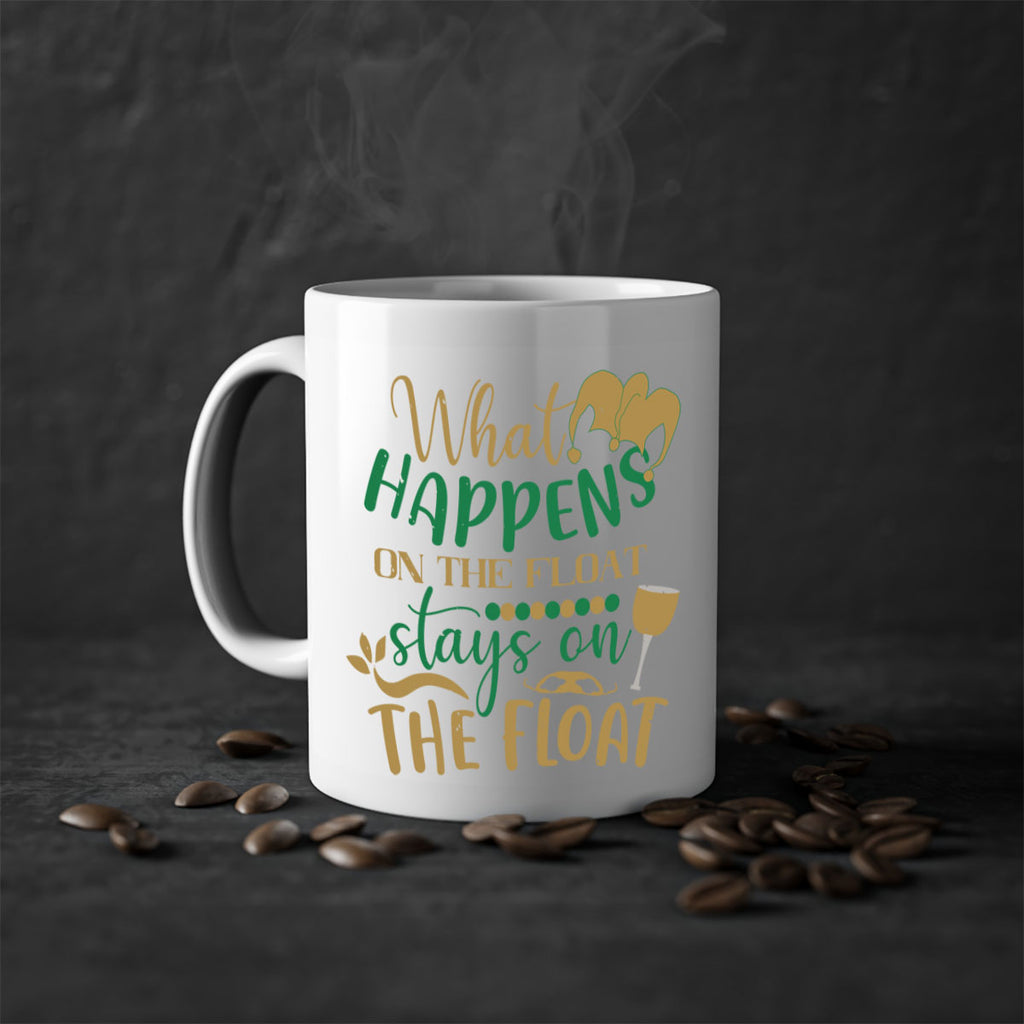 what happens on the float stays on the float 30#- mardi gras-Mug / Coffee Cup