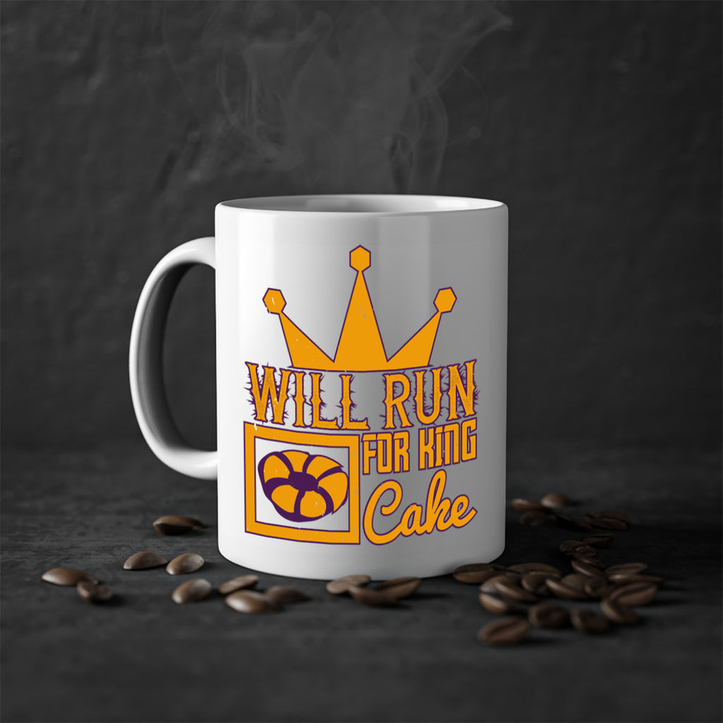 will run for king cake 28#- mardi gras-Mug / Coffee Cup