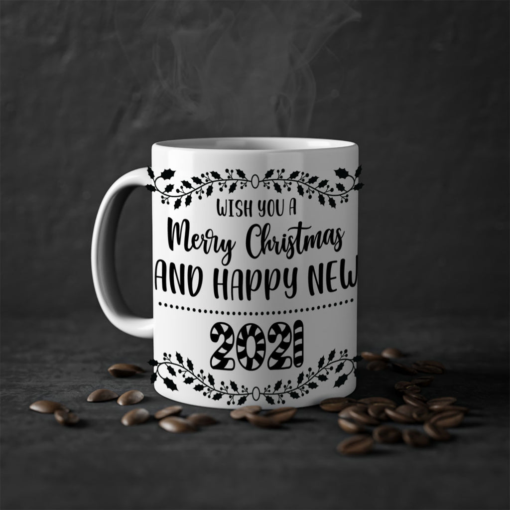 wish you a merry christmas and happy new year style 1242#- christmas-Mug / Coffee Cup