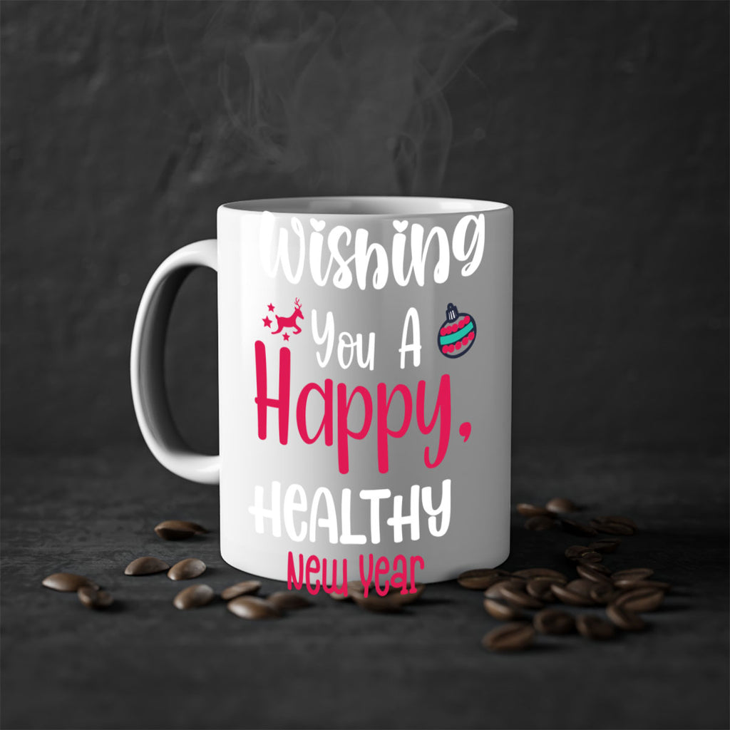 wishing you a happy, healthy new year style 1244#- christmas-Mug / Coffee Cup