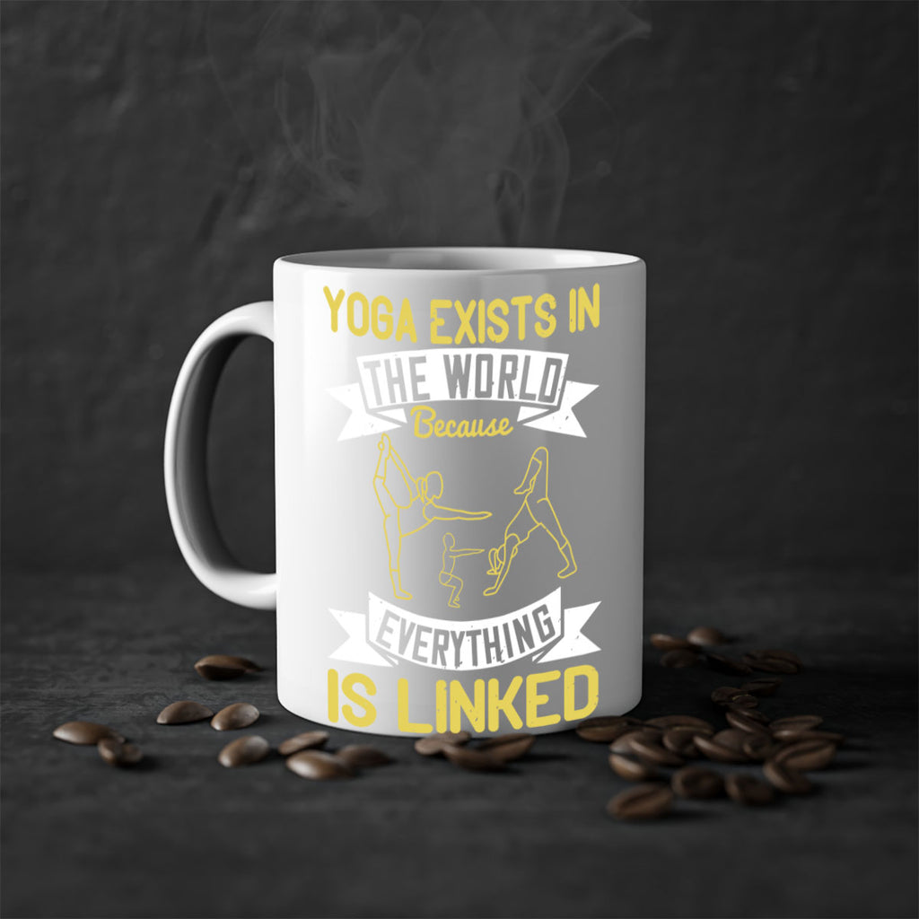 yoga exists in the world because everything is linked 32#- yoga-Mug / Coffee Cup