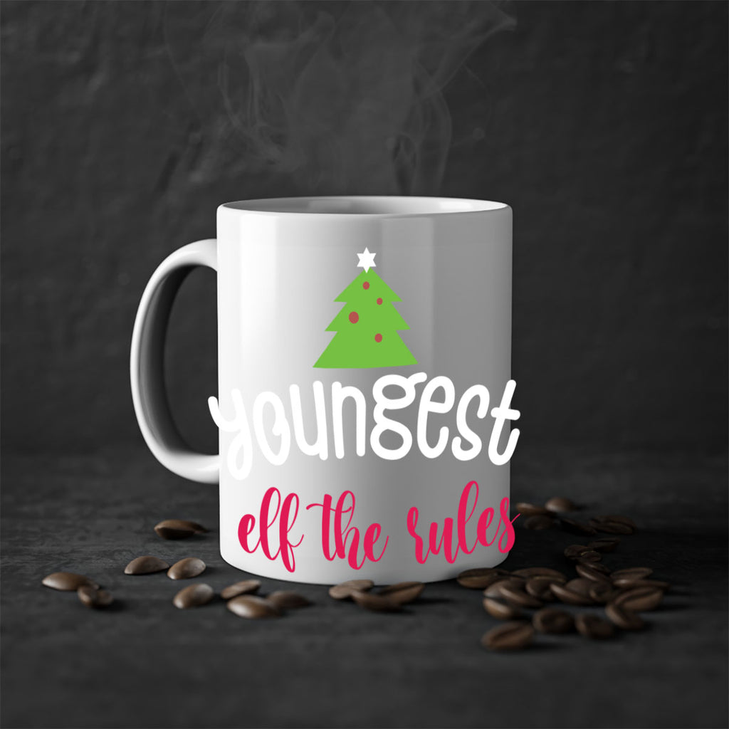youngest elf the rules style 1253#- christmas-Mug / Coffee Cup